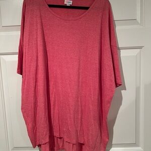 LuLaRoe Irma Top Heathered Coral 3X EUC